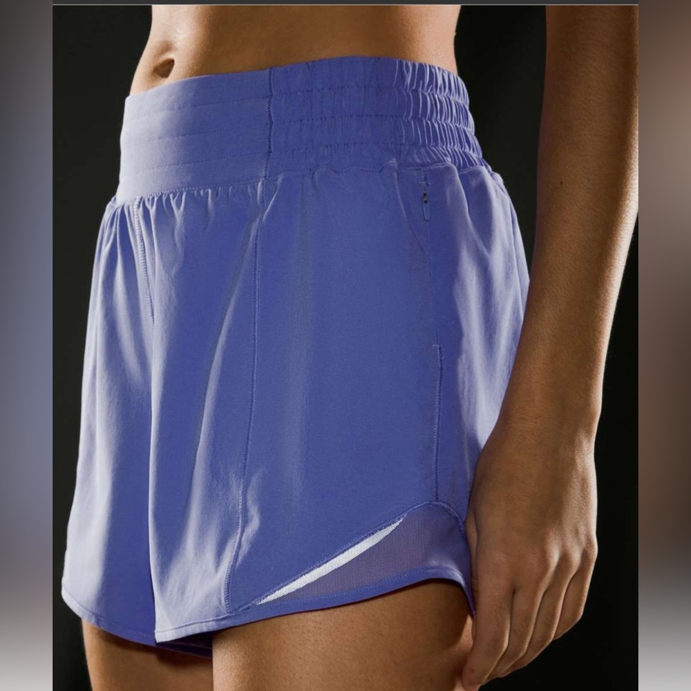 lululemon high rise hotty hots in dark lavender.
